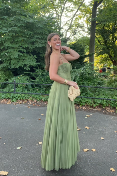 Olivia Openback Dress | Groen