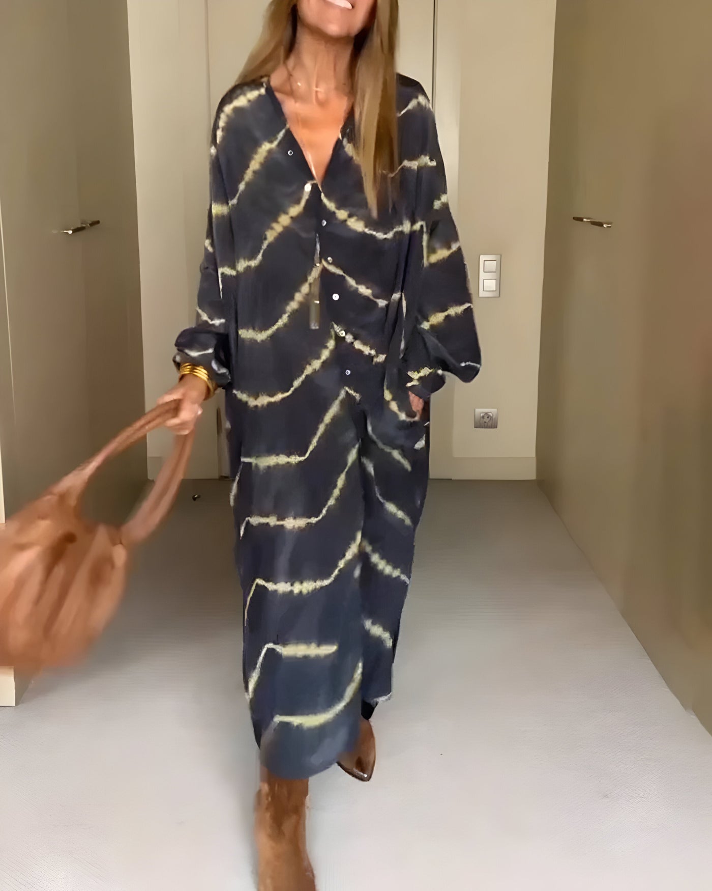 Julia – Boho stripete maxikjole™