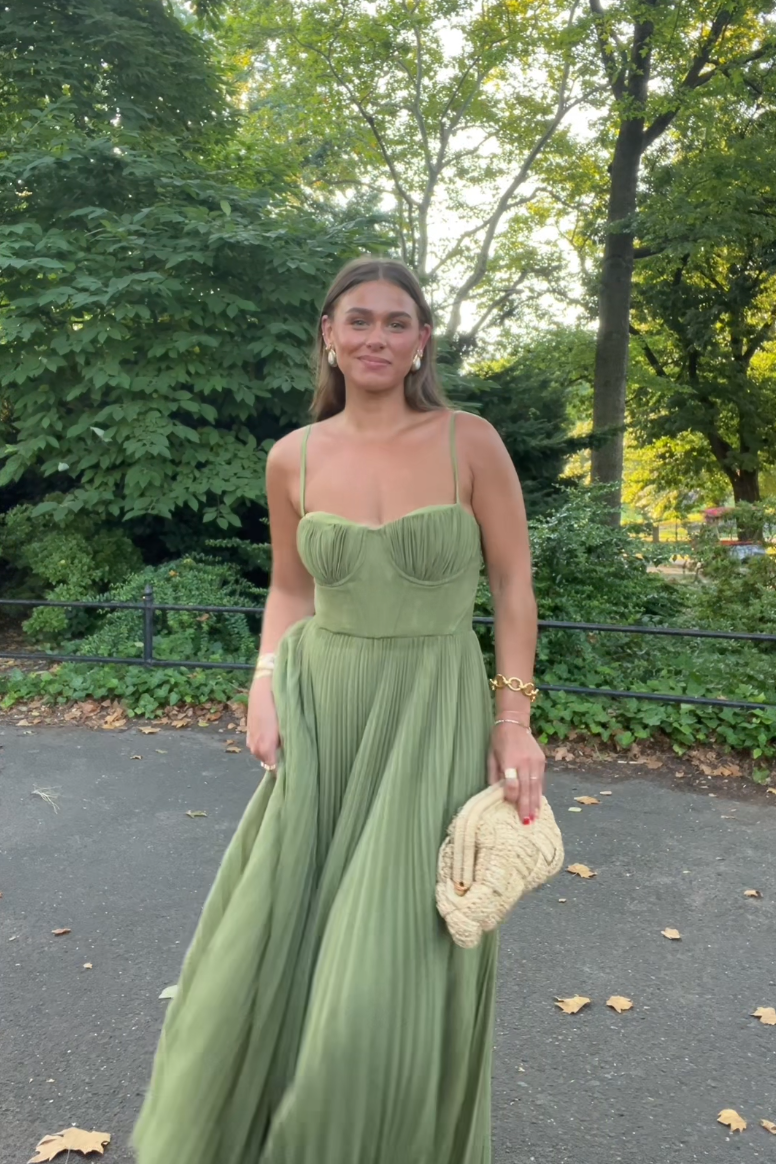 Olivia Openback Dress | Groen