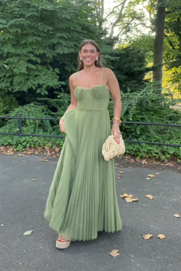 Olivia Openback Dress | Groen