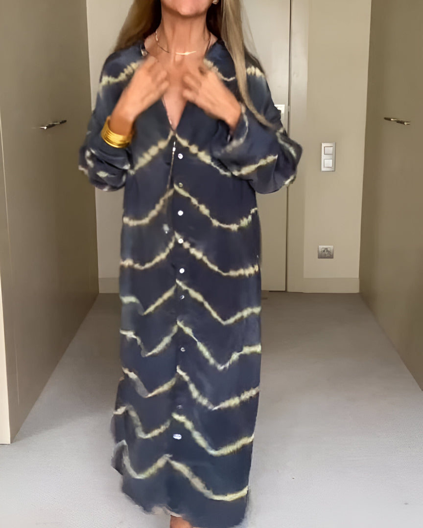 Julia – Boho stripete maxikjole™
