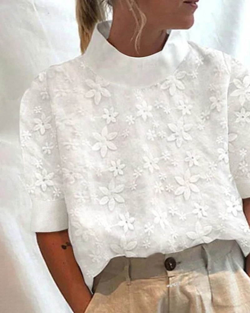 Sabine -| Med brodert ensfarget ståkrage™