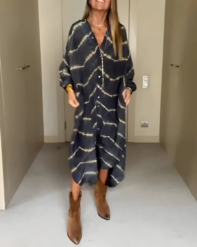 Julia – Boho stripete maxikjole™