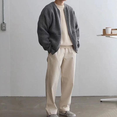 Hudson Knit - Trendy Strikket Cardigan For Menn™
