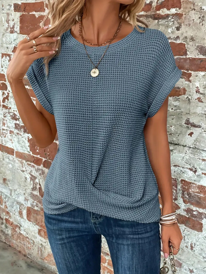👉 Ellis | Elegant bluse med rund hals™