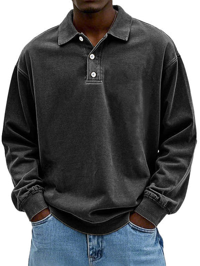 Matteo | Avslappet Langermet Polo for Herre™