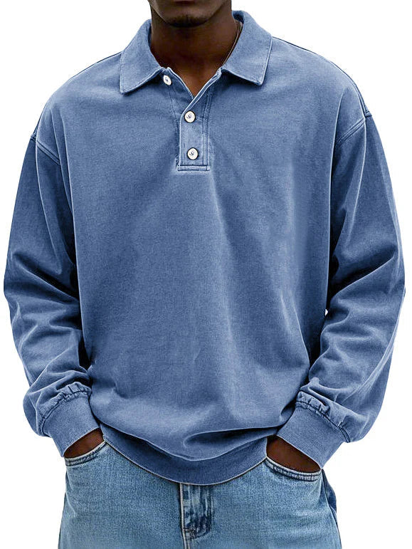 Matteo | Avslappet Langermet Polo for Herre™