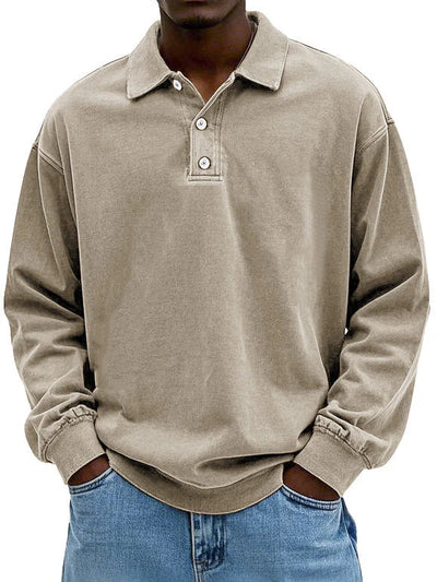 Matteo | Avslappet Langermet Polo for Herre™