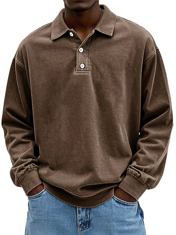 Matteo | Avslappet Langermet Polo for Herre™