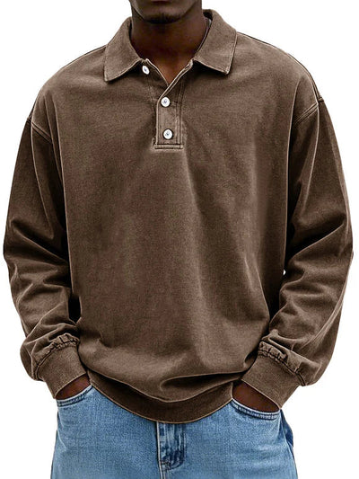 Matteo | Avslappet Langermet Polo for Herre™