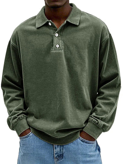 Matteo | Avslappet Langermet Polo for Herre™