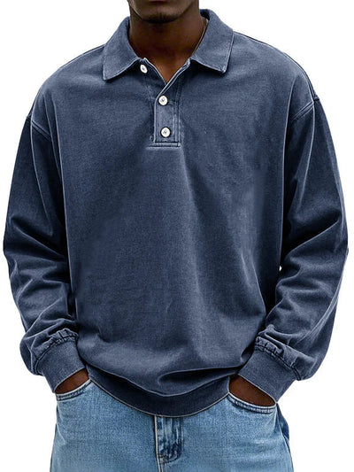 Matteo | Avslappet Langermet Polo for Herre™