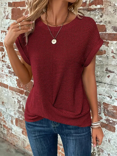 👉 Ellis | Elegant bluse med rund hals™